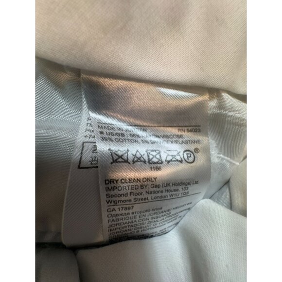 Banana Republic Womens Sloan Trouser Pants Size 4 Black White Buffalo Plaid Y2K - Picture 5 of 14